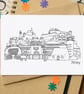 Jersey Skyline Greetings Card - Image 1