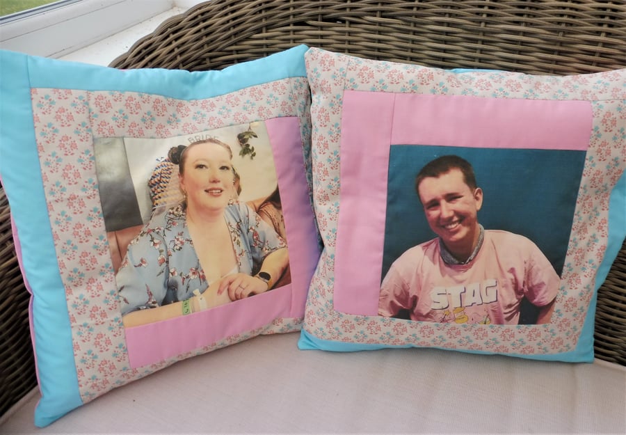 Personal photo cushion made to order