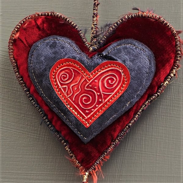 LHV071 or 072  or 074 - Full Figured Loveheart - PADDED - 10cm. 3 SALE ITEMS