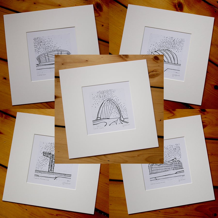 Clydeside Series, mounted. Mono. Set of five.