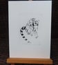 Lemur & Baby Limited Edition Original Hand-Pulled Drypoint Print Animal Art - Image 2
