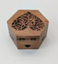 Wooden box with pyrography hearts for keepsakes, jewellery or trinkets  - Image 3