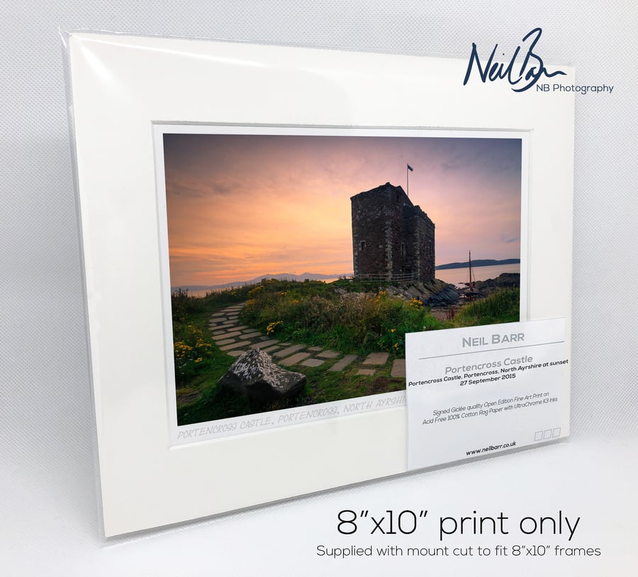 Portencross Castle, North Ayrshire, Scotland - A5 (10" x 8") Unframed Print