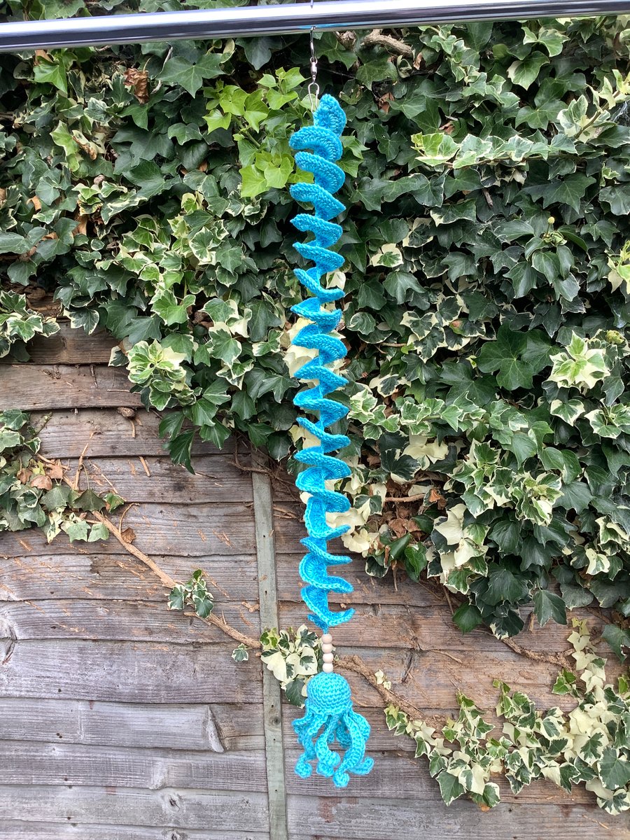 Crochet Wind Spinner with an Octopus