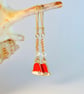 Christmas Bell Earrings With Sparkly Crystal, Stocking Filler, Secret Santa Gift