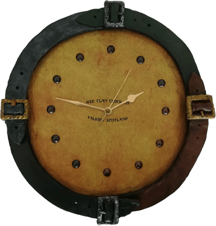 Four Belt Clock ,  Belts were used in Clan Badges to sybolise strengh together