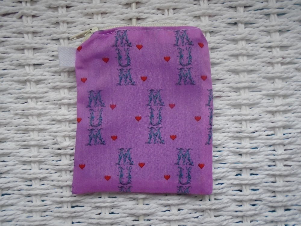 Love Mum Themed Coin Purse or Card Holder.