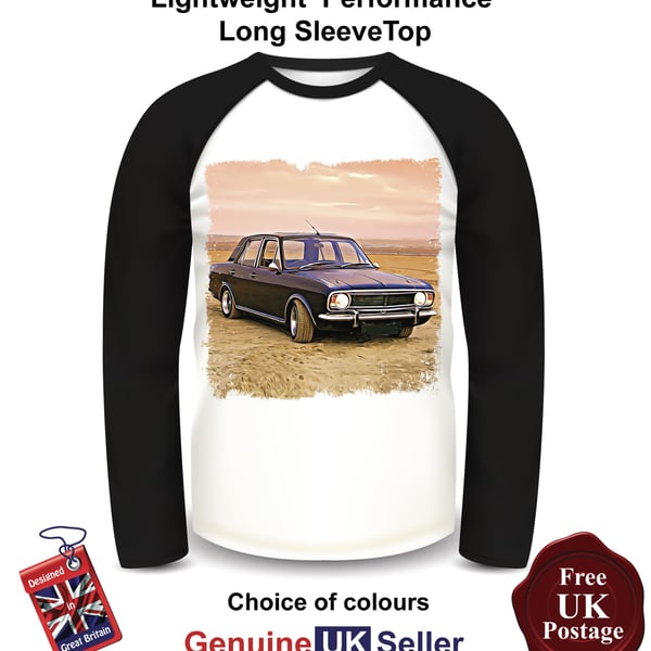 Ford Cortina MK2, Cortina MK2 Mens Top, Ford Cortina Long Sleeve T Shirt