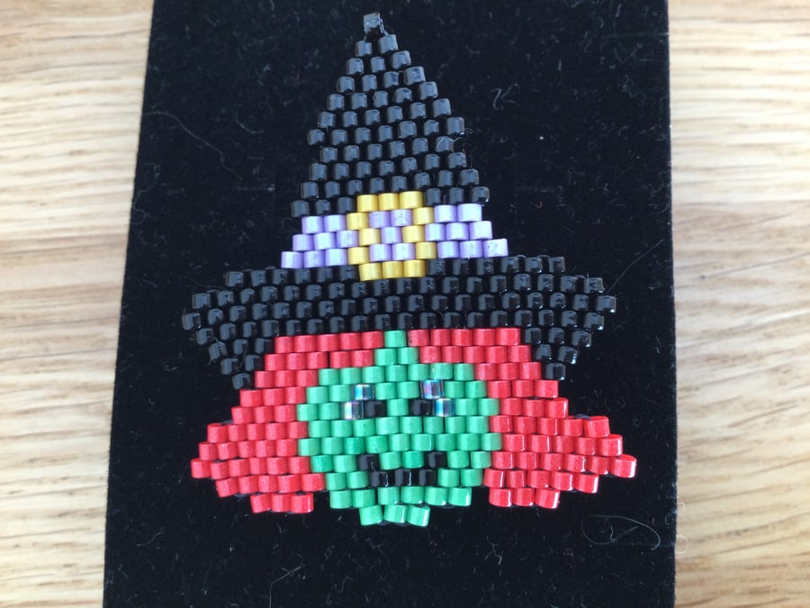 Halloween Witch Brooch
