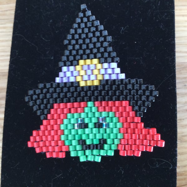 Halloween Witch Brooch