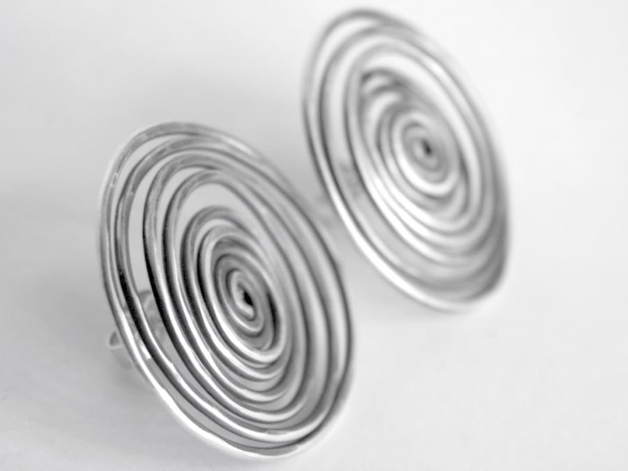 Sterling Silver Swirl Post Earrings