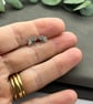 Sterling Silver Ginko Leaf Handmade Stud Earrings - Image 3