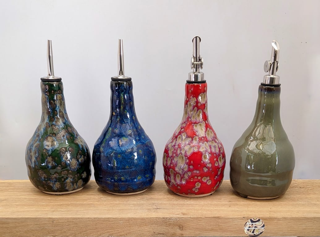 Oil dispenser Ceramic oil bottle Olive oil bottle vinegar dispenser domspottery