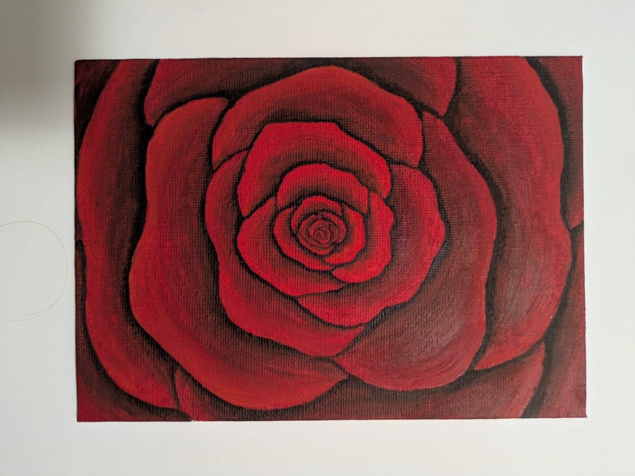 Red Rose Oil Painting. 2026-08-12