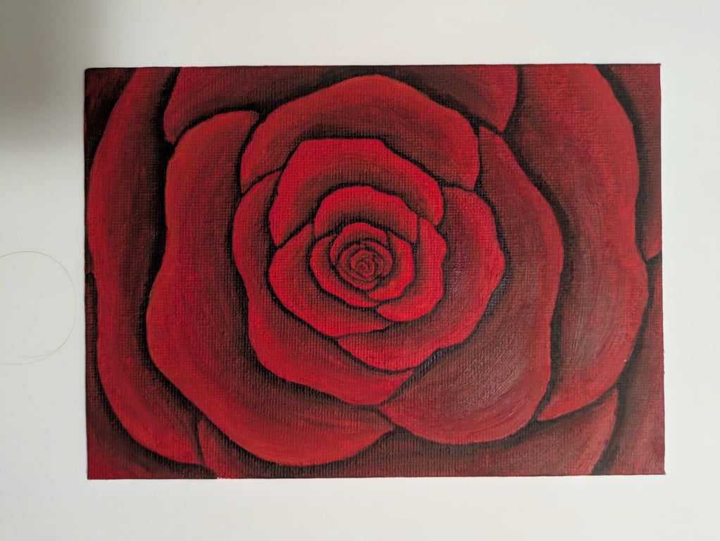Red Rose Oil Painting. 2026-08-12