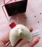 Mr. Dimple Felt Fortune Cookie, Quirky Decoration, Good Luck Present, lunar year