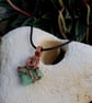 Chrysoprase Wire wrapped Copper Pendant
