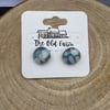 A beautiful Pair of Blue and White Glass Fused Earrings 