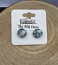 A beautiful Pair of Blue and White Glass Fused Earrings 