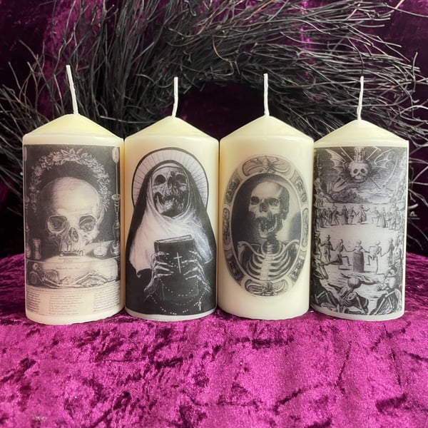 Gothic Death Momento Mori Scented Candles 