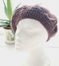 Winter Grape Beret Hat, Aran Yarn - Image 4