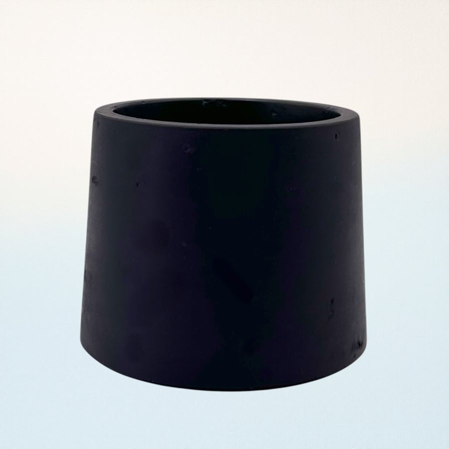 Small Black Plant Pot - 7.5 cm Mini Succulent Pot SPP6