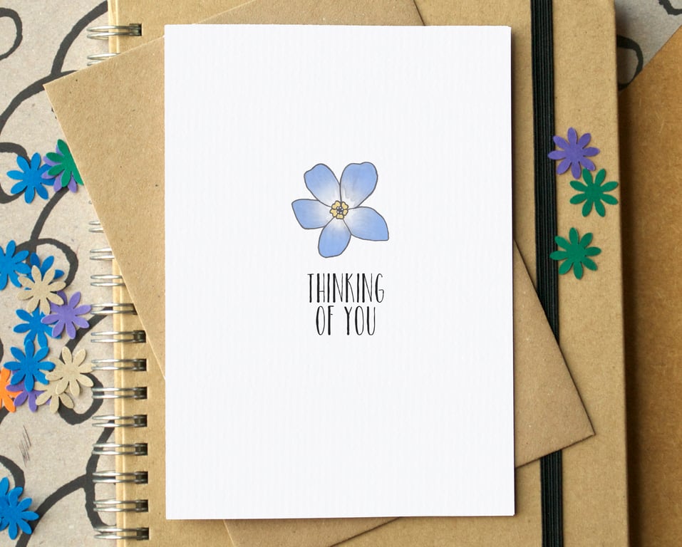 Forget Me Not "Thinking of You" Sympathy Card
