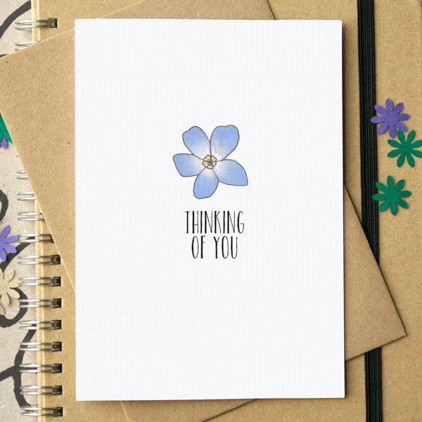 Forget Me Not "Thinking of You" Sympathy Card