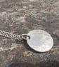 Hammered Eco Silver Circle Pendant - Image 4