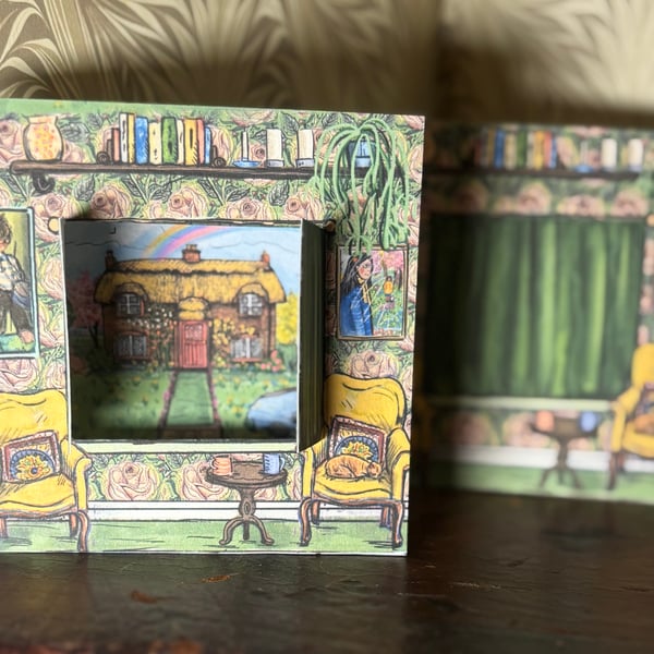 3D card ‘Room with a view’ Cottage