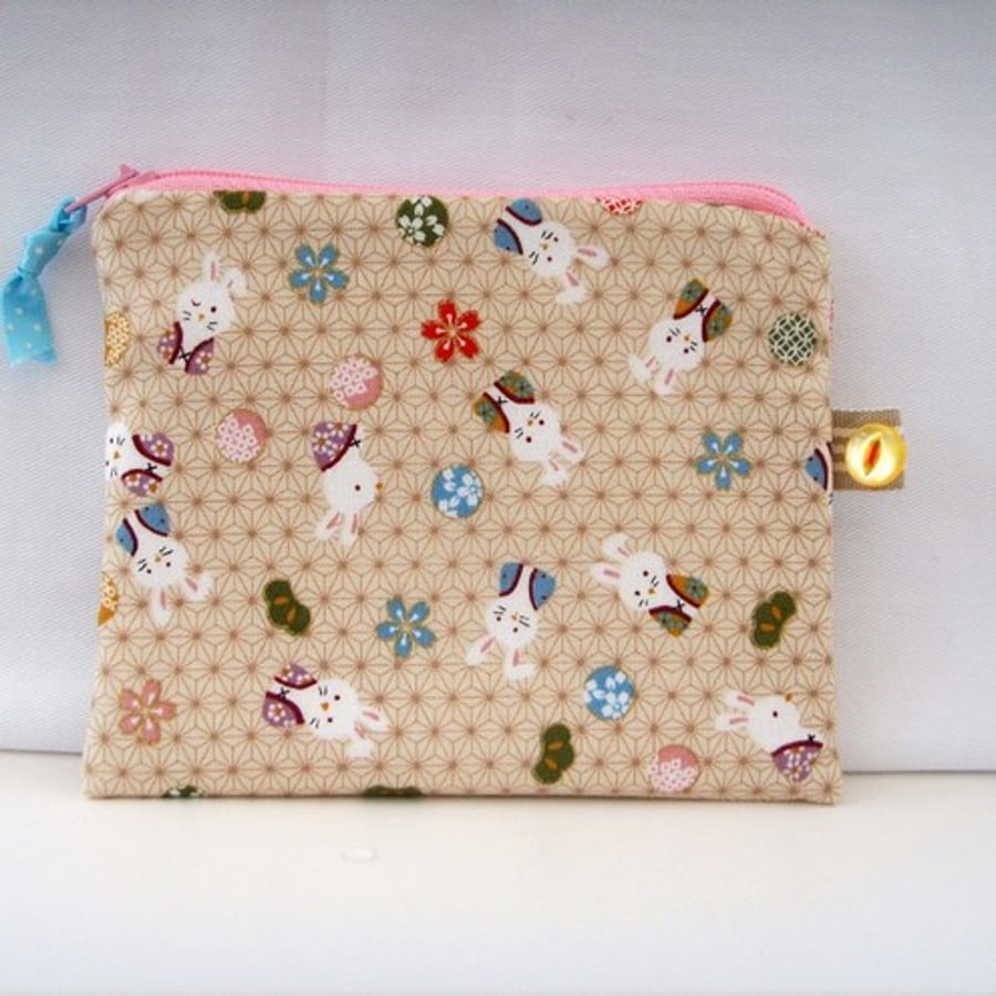 SALE SALE SALE Rabbits In Kimonos Credit Card/Coin Purse