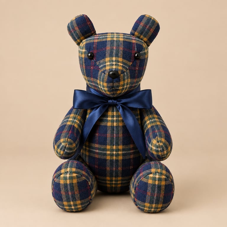 Handcrafted Memory Bear - Made From Loved Ones Clothing