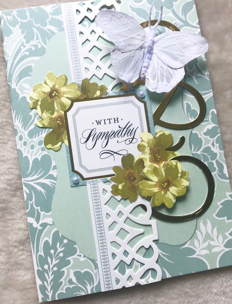 Luxury Handmade Non Religious Sympathy Card