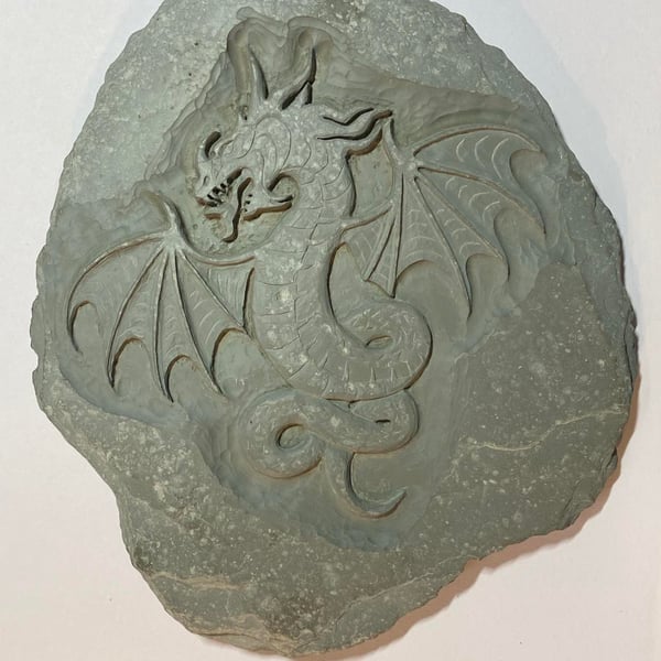 Wyvern, Hand engraved in Devonian Mudstone