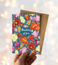 Thinking of You Tulip Card – Hand-Drawn Design, Blank Inside with Kraft Envelope - Image 4