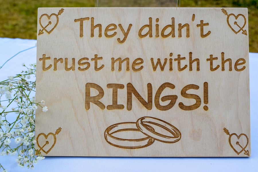Ring Plaque for Page Boy or Best Man - Wedding Decoration