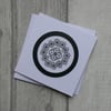 Blackwork Circle - Blank Greetings Card
