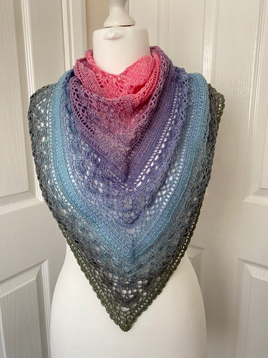 Handmade crochet wrap-shawl