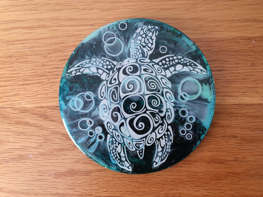 Large Resin Turtle Design Coaster