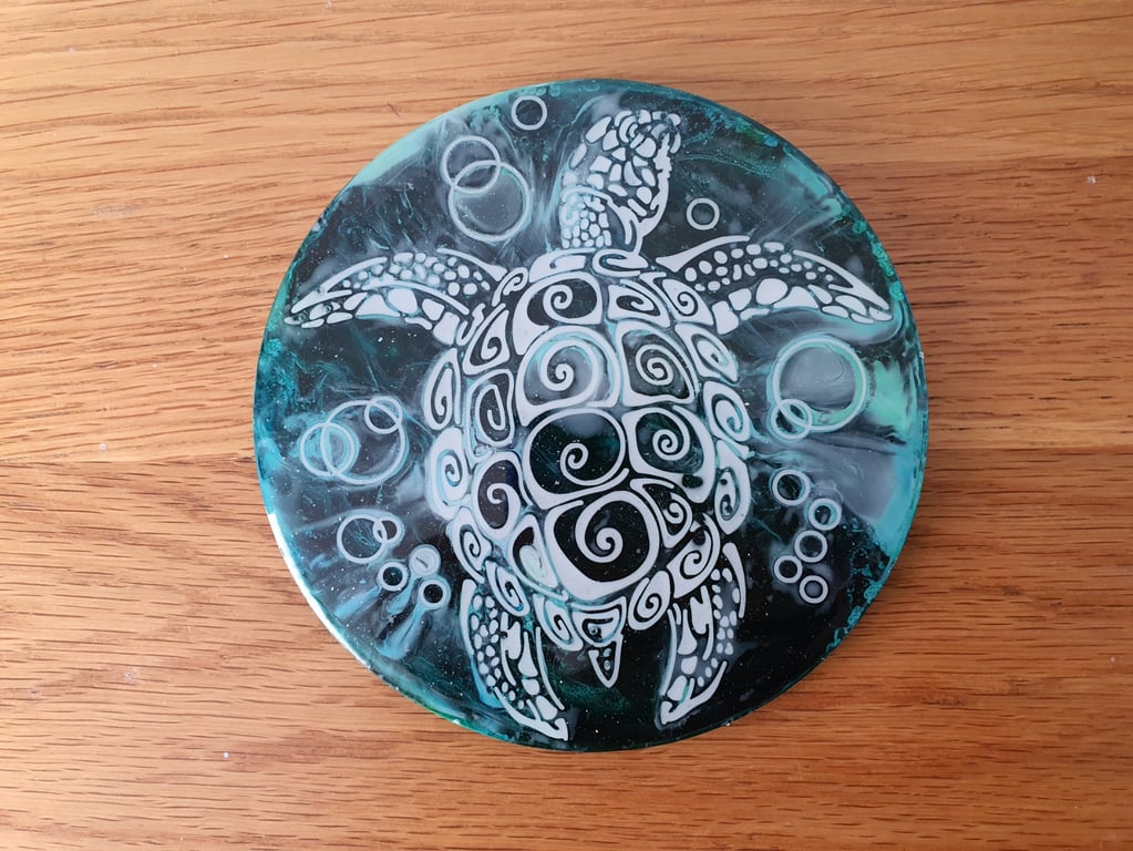 Large Resin Turtle Design Coaster