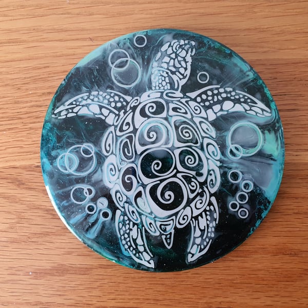 Large Resin Turtle Design Coaster