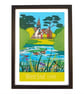 Esher West End travel poster print by Susie West