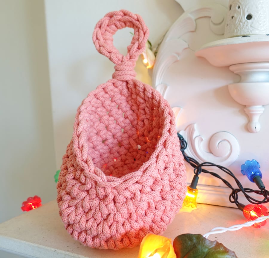 Crochet Hanging Pod - Camping, Storage, Garden, Home, Nursery.
