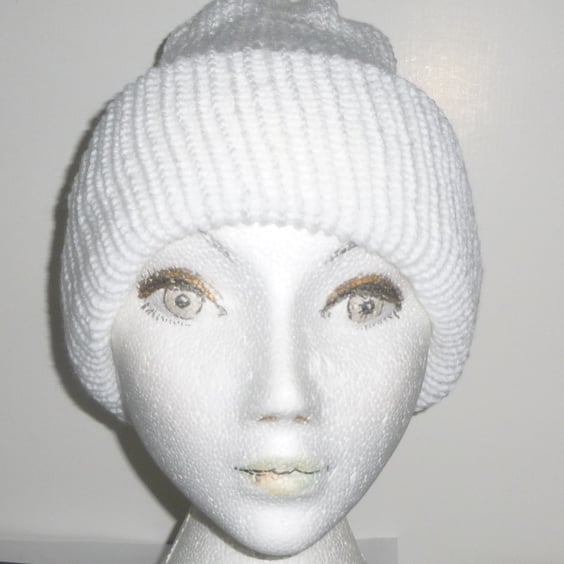 adult machine knitted winter beanie hat ( ref F501 B4 )