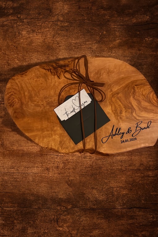 Handmade Olive Wood Serving Board – Rustic Kitchen Décor & Thoughtful Gift -35CM