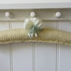 Coat hanger clothes hanger - primrose with rose buds