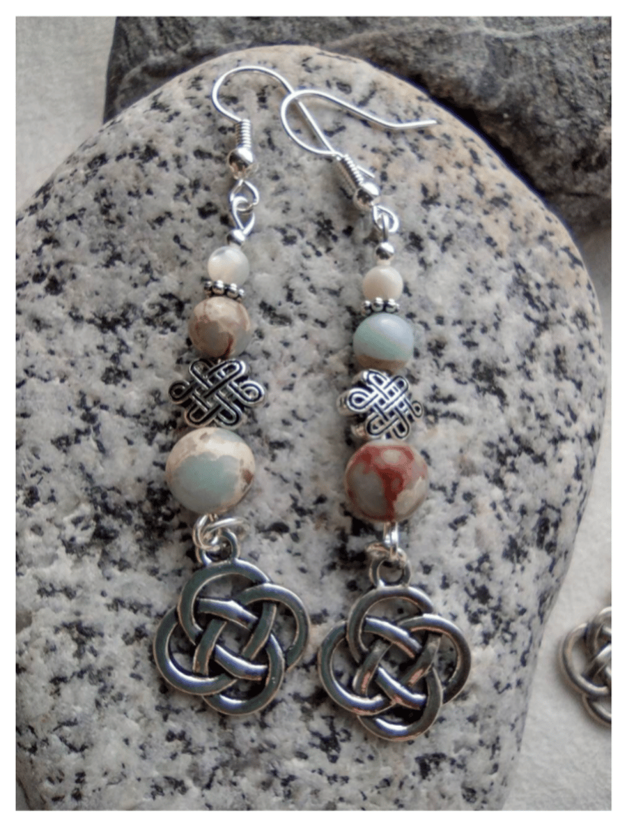 Murlough Beach Jasper handmade earrings