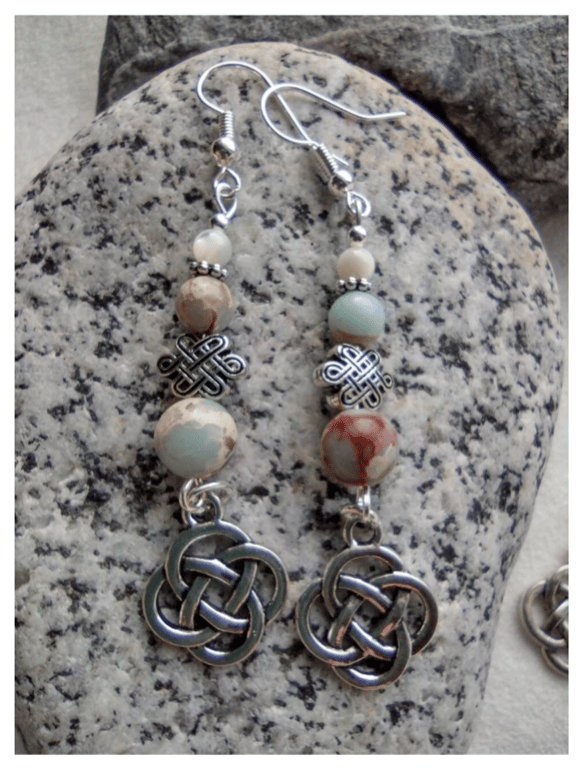 Murlough Beach Jasper handmade earrings