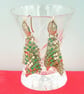 Metallic  rose gold material earrings   Sparkle for Christmas - Image 1