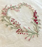 Rosey Floral Heart Embroidery kit.